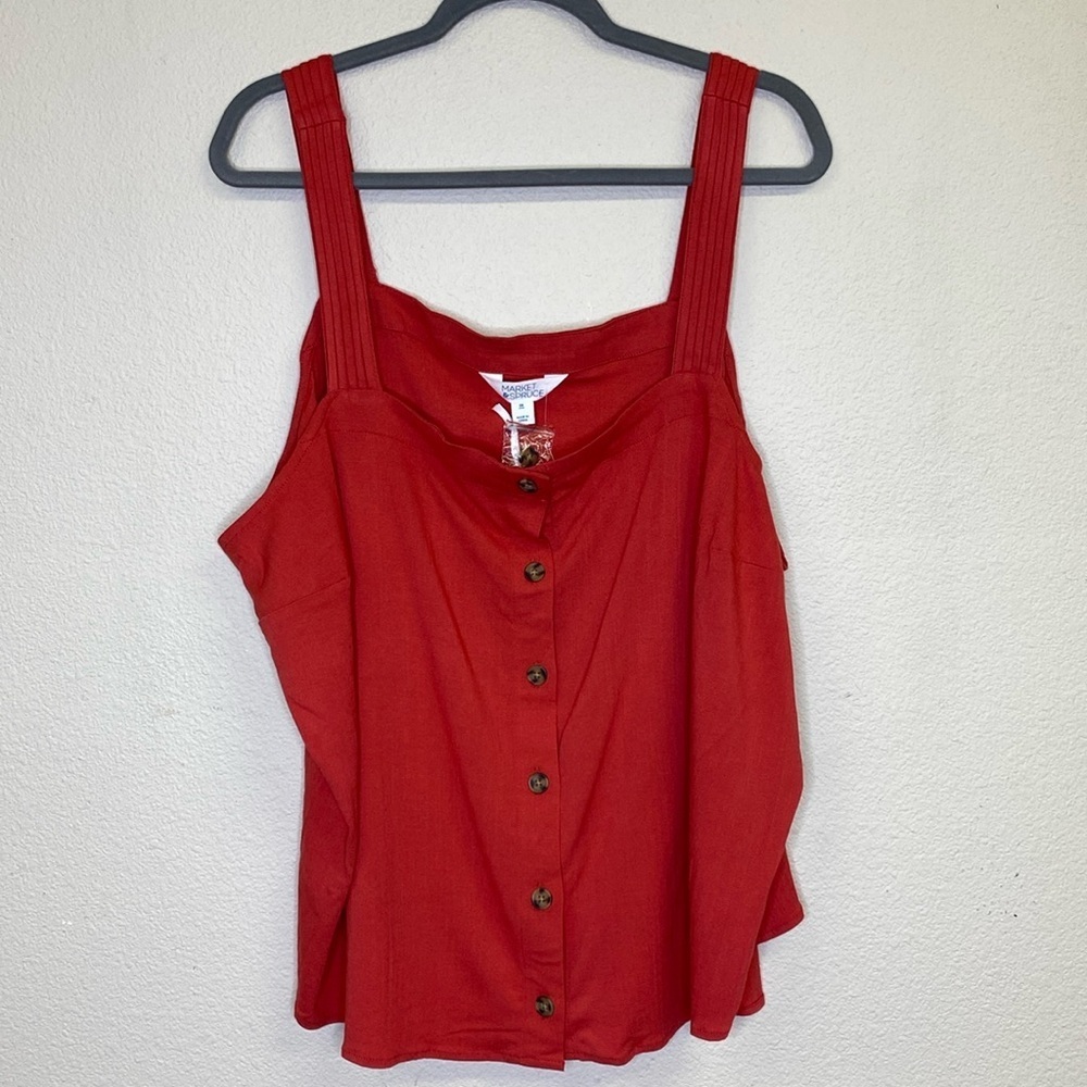 Market & Spruce Button Front Tank Top NWT Size 2X